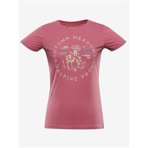 Růžové dámské tričko z organické bavlny ALPINE PRO ECCA obraz