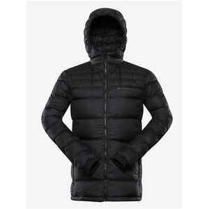 Černá pánská zimní prošívaná bunda ALPINE PRO ROGIT obraz