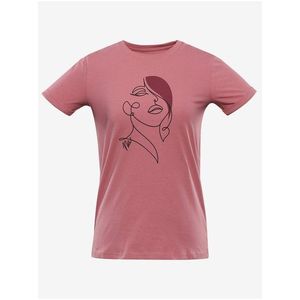 Růžové dámské tričko s potiskem NAX GAMMA obraz
