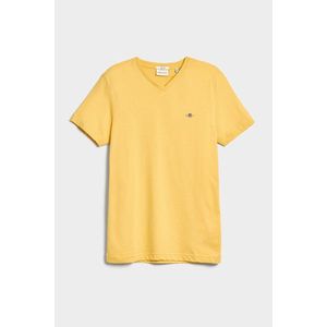 TRIČKO GANT SLIM SHIELD V-NECK T-SHIRT žlutá XXXL obraz