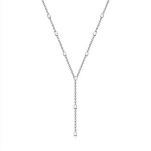 Stříbrný náhrdelník 925 - tenký řetízek, malé kostičky obraz