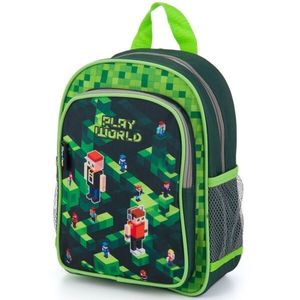 Oxybag KID BACKPACK PLAYWORLD Předškolní batoh, zelená, velikost obraz