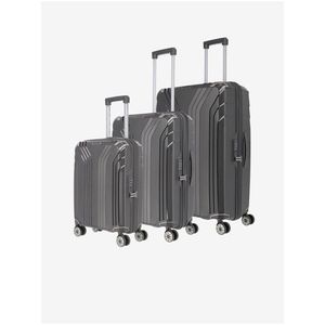 Sada tří cestovních kufrů v černé barvě Travelite Elvaa 4w S, M, L Black obraz