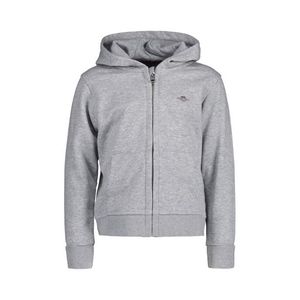 MIKINA GANT SHIELD FULL ZIP HOODIE LIGHT GREY MELANGE obraz