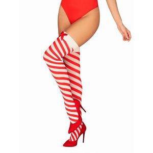 Vánoční punčochy Kissmas stockings - Obsessive L/XL Červená obraz