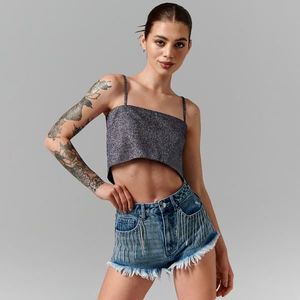 Sinsay - Crop top na ramínka - Vícebarevná obraz