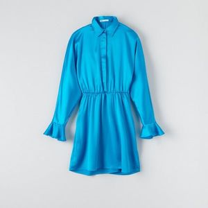 Sinsay - Mini šaty s balonovými rukávy - Modrá obraz