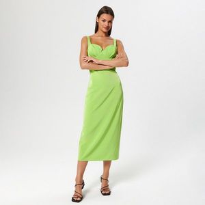Sinsay - Midi šaty na ramínka - Zelená obraz