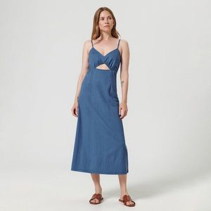 Sinsay - Midi šaty na ramínka - Modrá obraz