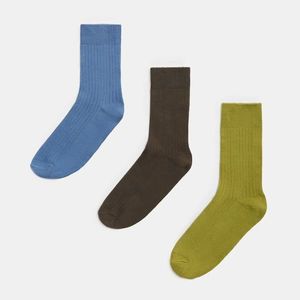Sinsay - Sada 3 párů ponožek z žebrovaného úpletu - Vícebarevná obraz