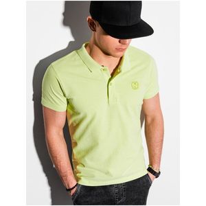 Světle zelené pánské basic polo tričko Ombre Clothing obraz