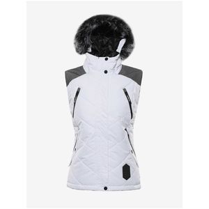 Šedo-bílá dámská prošívaná vesta Alpine Pro JARVISA 4 obraz
