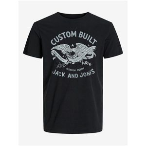 Černé pánské tričko Jack & Jones Fonne obraz