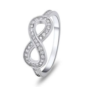Brilio Silver Designový stříbrný prsten nekonečno RI013W 50 mm obraz