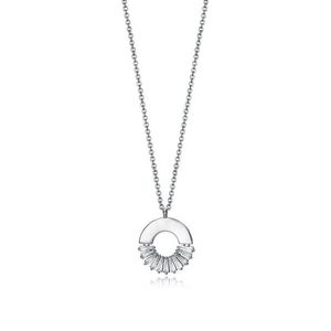 Viceroy Stříbrný náhrdelník se třpytivým kruhovým přívěskem 15109C000-38 obraz