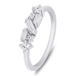 Brilio Silver Okouzlující stříbrný prsten s kubickými zirkony RI071W 50 mm obraz