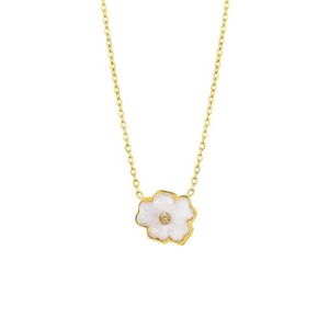 Preciosa Něžný pozlacený náhrdelník s květinou Verona 7453Y00 obraz