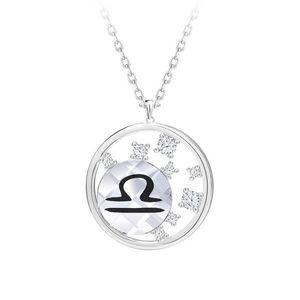 Preciosa Stříbrný náhrdelník s českým křišťálem Váhy Sparkling Zodiac 6150 90 (řetízek, přívěsek) obraz