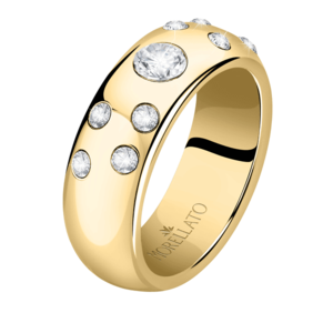 Morellato Luxusní pozlacený prsten s krystaly Poetica SAUZ380 54 mm obraz