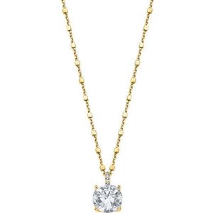 Lotus Silver Elegantní pozlacený náhrdelník ze stříbra s čirými krystaly Swarovski LP2005-1/5 (řetízek, přívěsek) obraz