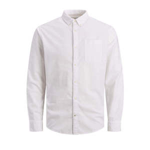 Jack&Jones Pánská košile JJEOXFORD Slim Fit 12182486 White XXL obraz