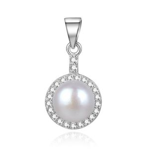 Beneto Elegantní stříbrný přívěsek s říční perlou AGH155P obraz