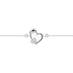 Preciosa Romantický stříbrný náramek Tender Heart s kubickou zirkonií 5339 00 obraz