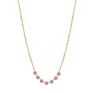 Brosway Půvabný pozlacený náhrdelník s růžovými krystaly Symphonia BYM138 obraz