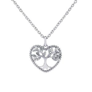 Silvego Stříbrný náhrdelník s přívěskem Strom života v srdci Zethar JJJ0971N obraz
