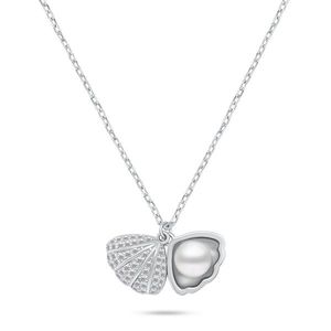 Brilio Silver Originální stříbrný náhrdelník s perlou Lastura NCL21W (řetízek, 2x přívěsek) obraz