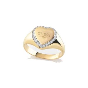 Guess Romantický pozlacený prsten Fine Heart JUBR01430JWYG 52 mm obraz