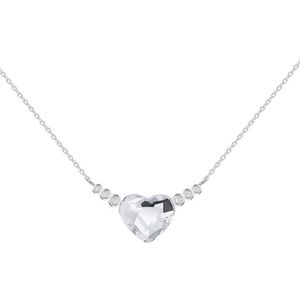 Preciosa Romantický stříbrný náhrdelník Srdce s českým křišťálem Preciosa With Love 6144 00 obraz