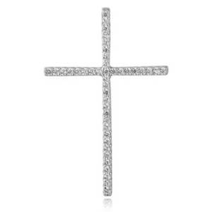 Beneto Stříbrný přívěsek se zirkony Křížek AGH590 obraz