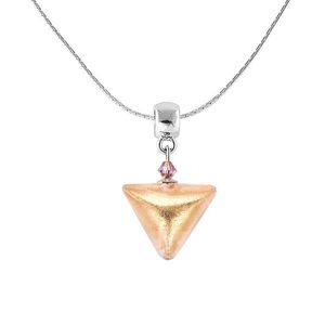 Lampglas Vznešený náhrdelník Golden Triangle s 24karátovým zlatem v perle Lampglas NTA1 obraz
