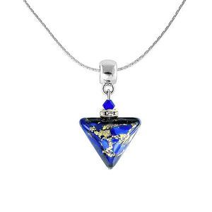 Lampglas Magický náhrdelník Evening Date Triangle s 24karátovým zlatem v perle Lampglas NTA5 obraz
