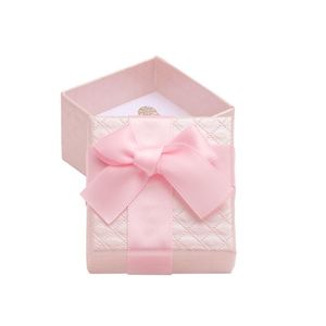 JK Box Růžová dárková krabička na šperky s mašlí AT-2/A5 obraz