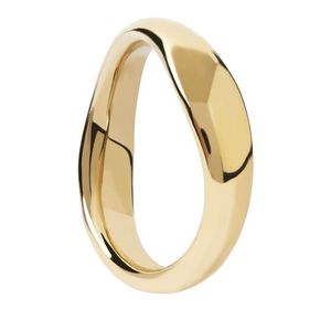 PDPAOLA Jemný pozlacený prsten ze stříbra PIROUETTE Gold AN01-462 50 mm obraz