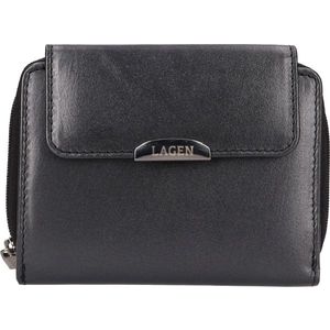 Lagen Dámská kožená peněženka 50723 METALIC BLACK obraz