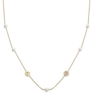 Liu Jo Dlouhý pozlacený náhrdelník s perlami a logy Fashion LJ2095 obraz