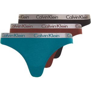 Calvin Klein 3 PACK - dámské kalhotky Bikini QD3561E-IIL XL obraz