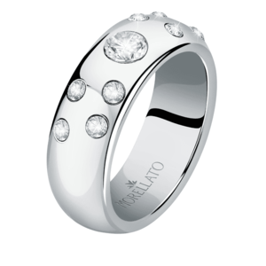 Morellato Luxusní ocelový prsten s krystaly Poetica SAUZ260 52 mm obraz