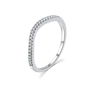 MOISS Minimalistický stříbrný prsten se zirkony R00023 58 mm obraz