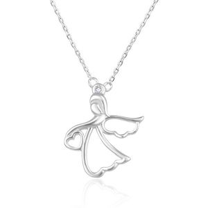 Beneto Stříbrný náhrdelník s andělíčkem AGS1326/47 obraz