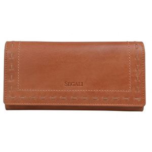 SEGALI Dámská kožená peněženka 7052 cognac obraz