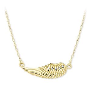 Brilio Něžný náhrdelník ze žlutého zlata andělské křídlo 279 001 00094 00 obraz