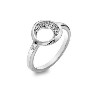Hot Diamonds Elegantní stříbrný prsten s briliantem a topazy Celestial DR232 52 mm obraz