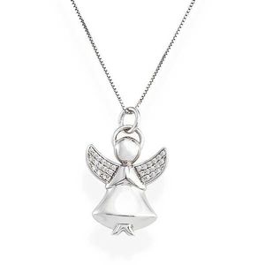 Amen Jemný stříbrný náhrdelník se zirkony Angels A2BB (řetízek, přívěsek) obraz