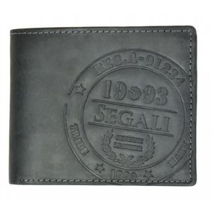 SEGALI Pánská kožená peněženka 614827 A black obraz