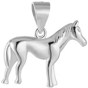 Beneto Stříbrný přívěsek Kůň AGH92 obraz
