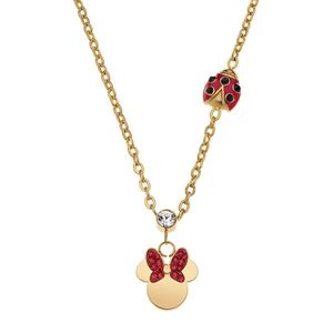 Disney Slušivý pozlacený náhrdelník s přívěsky Minnie Mouse N600605YRRL-157.CS obraz